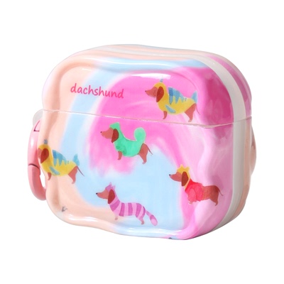 粉色可爱腊肠狗AirPods4耳机套