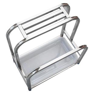 加厚不锈钢砧板架家用刀架菜板架一体落地台面置物架收纳架免打孔