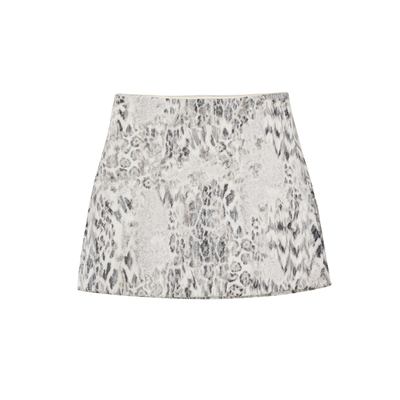 PREPREWORKS米白色豹纹短半裙