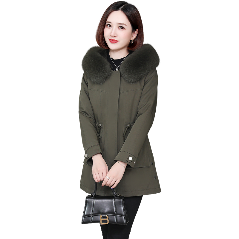 派克服女短款小个子海宁皮草