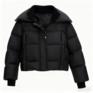 DeIFy/缔弗翻领短款羽绒服女冬季小个子25年新款时尚洋气保暖外套