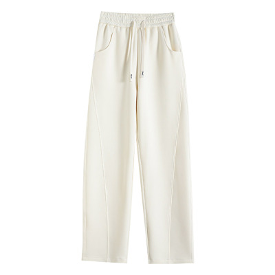 白色弯刀裤女春季新款裤子