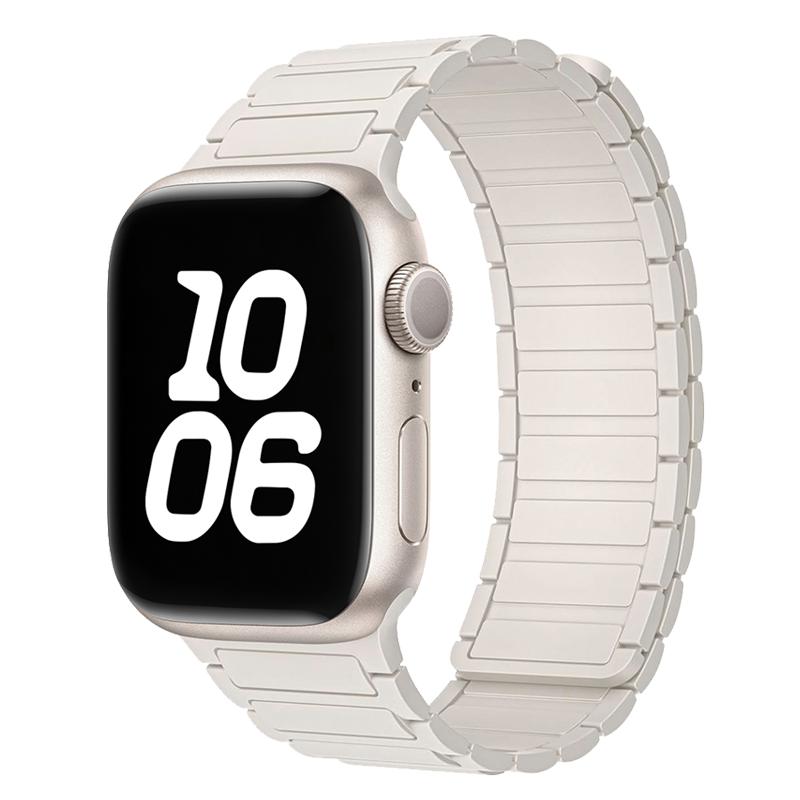 张婧仪同款适用苹果s10新款手表表带iwatch10腕带applewatch9磁吸s9硅胶S8精致Ultra2运动SE女款s7男款s6女生