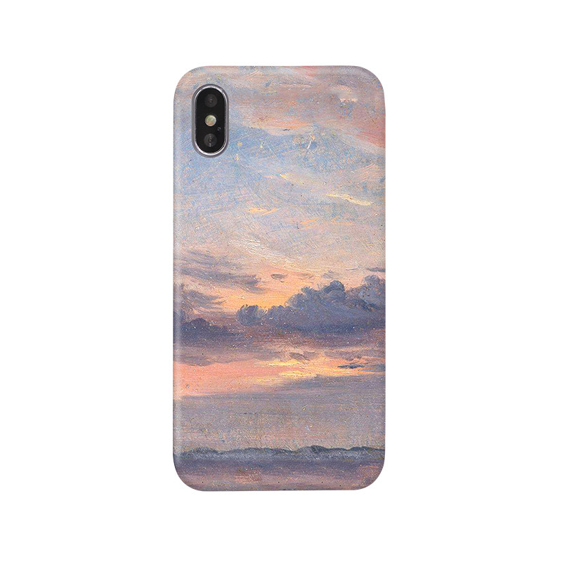 CCC文艺术天空云彩适用苹果15/14plus/13/12iphone11promax/XS/8plus菲林光面软壳油画