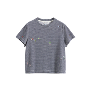 SHORT SENTENCE 设计师 25早秋新品 Sally圆领刺绣合身T恤 SOLSOL