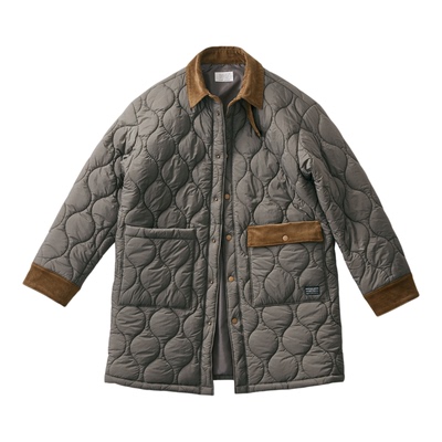 男式绗缝夹棉外套宽松廓形