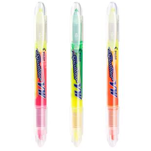 日本Pilot百乐SVW-15SL-双头荧光笔彩色直液式标记糖果色创意学生用划重点彩色标注记号清新大容量莹光笔