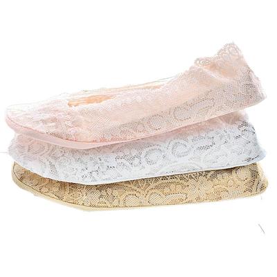 5双蕾丝船袜女袜夏季棉底硅胶短