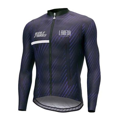 兰帕达秋冬季防风抓绒长袖套装骑行服男保暖公路自行车外套静寂