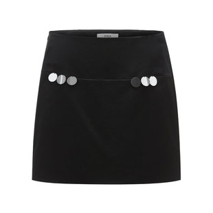 PAJAGleam镜影系列亮片迷你裙夏季自然腰显瘦气质短裙