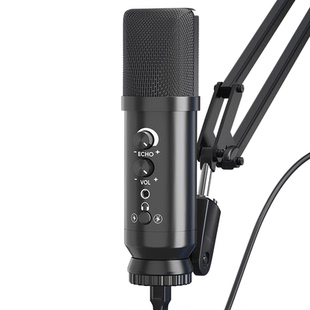 手机专用电容麦克风声卡直播录音全民K歌唱歌设备台式电脑USB话筒