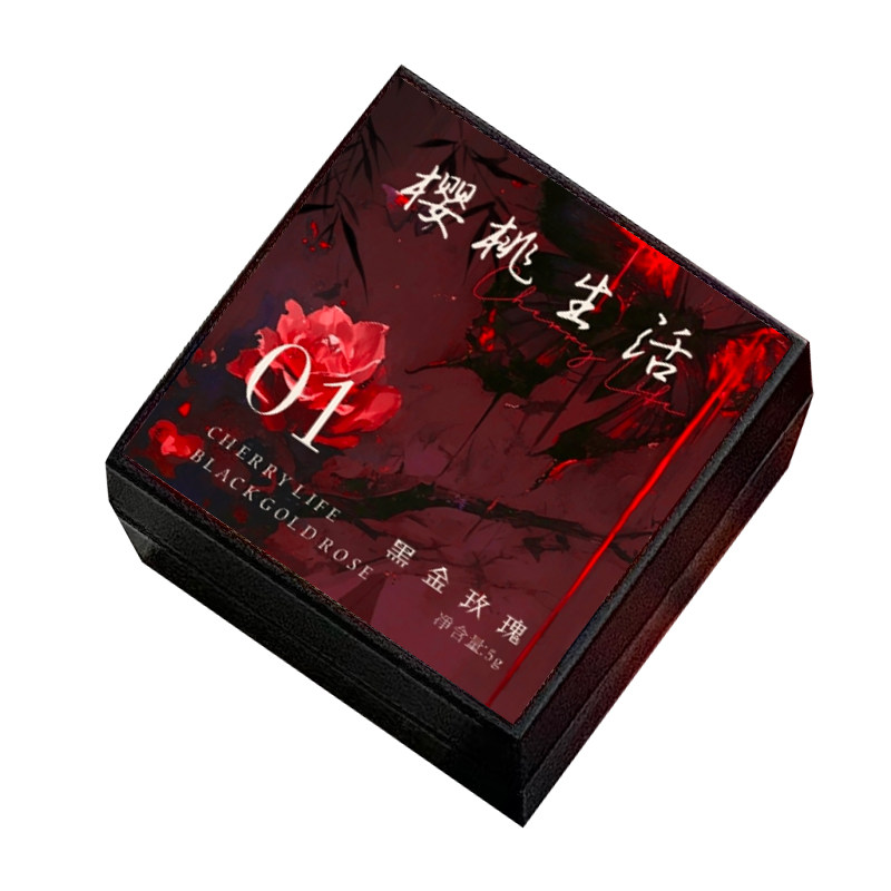 樱桃生活黑金玫瑰红色系甲油胶