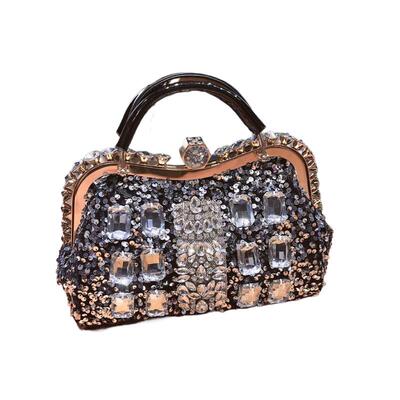 手提包镶钻高级感亮片单肩斜挎包