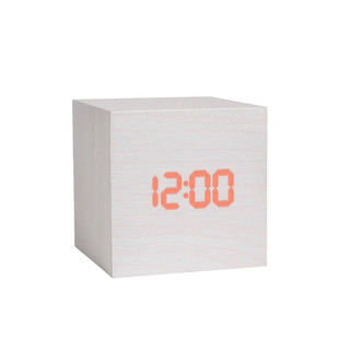 电子时钟桌面led数字显示表摆台式静音创意客厅摆件木质智能闹钟