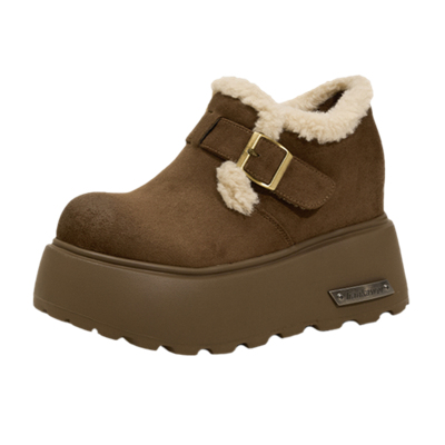 厚底小个子冬季加绒勃肯鞋轻便