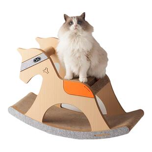 丁厂长摇摇马猫爬架可替换猫抓板猫窝猫咪玩具猫窝一体耐磨不掉屑