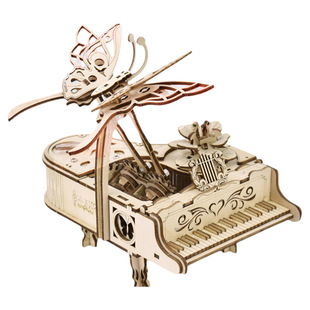 手工diy钢琴木质拼装模型高难度积木3d立体拼图玩具木制大提琴