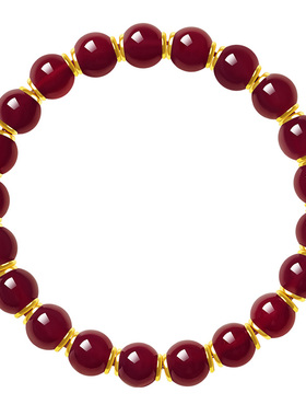 宫里上新宝石级天然红玛瑙手串