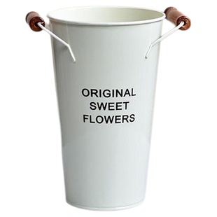 北欧风铁艺醒花桶花店专用特大号鲜花桶插花干花桶装饰铁皮装饰桶