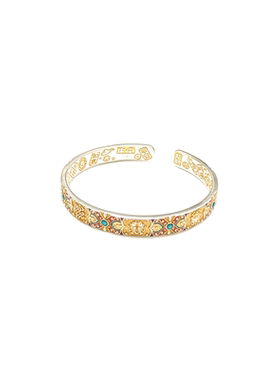 燕归廷御新中式宫廷足银手镯