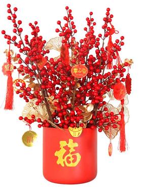 新年摆件乔迁新居福桶开业结婚礼物花束客厅玄关装饰品婚庆礼品