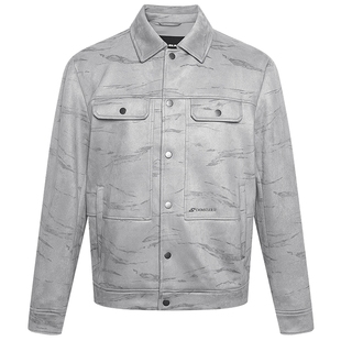 【仿麂皮绒】利郎官方夹克男士2025秋季新款休闲男装压花翻领外套