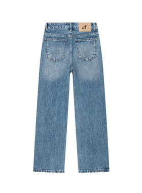 春季新款外贸牛仔阔腿显瘦女裤