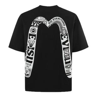 EVISU福神  男士大M印花短袖T恤2ESHTM5TS1231LFCT