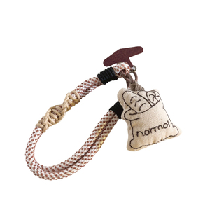 ins面包袋挂件棕色螺旋纹短绳适用于手机壳多功能手机链百搭防丢学生背包挂饰汽车钥匙扣ccd便携挂绳防丢女款