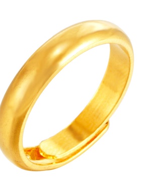 4MM加厚喷沙金情侣尾戒