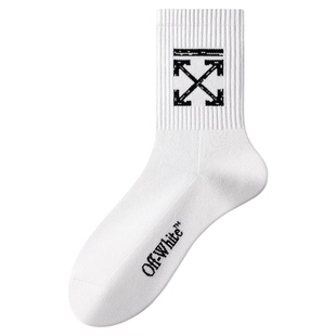 OFF-WHITE™官方旗舰店袜子男棉质中筒袜女美式潮轻奢高端运动袜