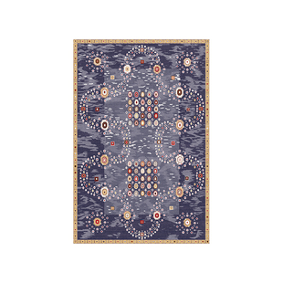 紫色迷情法式摩洛哥复古地毯客厅卧室床边中古风沙发地垫免洗可擦