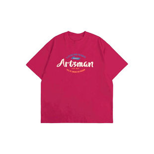 GOOZI MADE 270g重磅字母印花短袖男夏季美式男生衣服藏青色T恤