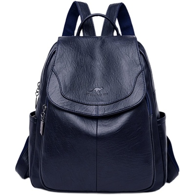 正品袋鼠新款时尚百搭女双肩包