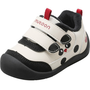 牧童童鞋宝宝学步鞋2025冬季新款女童软底加绒棉鞋男儿童机能鞋子