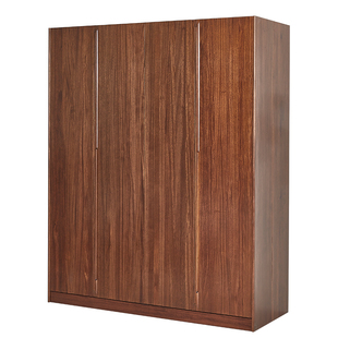 顺心家具实木衣柜家用卧室乌金木定制衣柜靠墙一体收纳柜