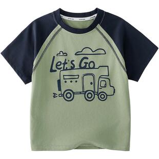 【抗菌+凉感】棉花堂儿童短袖夏季宝宝上衣男童T恤女童夏装体恤薄