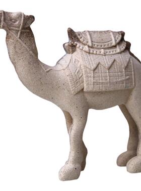 zakka杂货木质骆驼diy桌面摆件