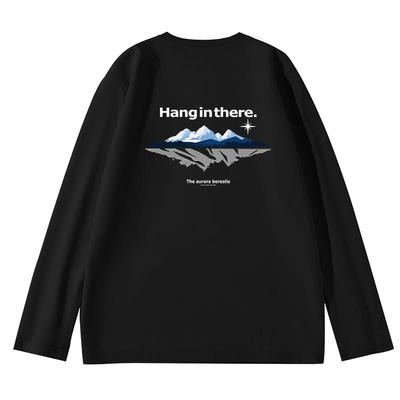 长袖t恤男款秋季山系印花上衣