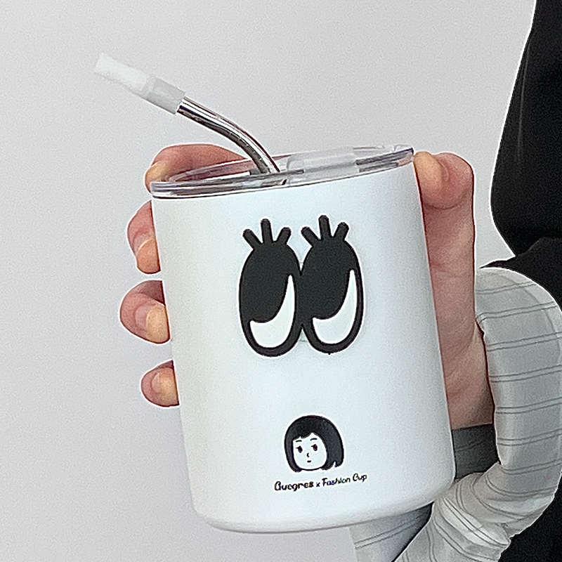 大容量咖啡杯保温杯便携随行杯男办公室泡茶水杯女生车载吸管杯