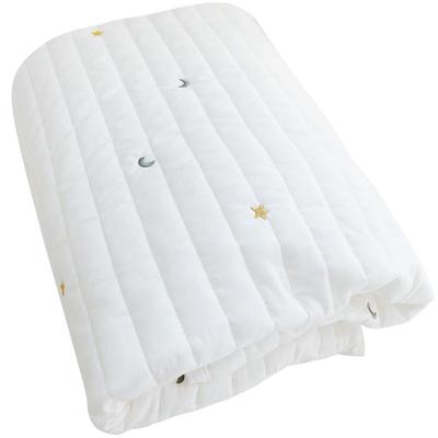 秋冬纯棉夹棉绗缝刺绣儿童床笠