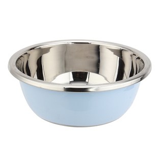 彩色不锈钢盆家用厨房果蔬盆圆形加厚小号汤盆和面打蛋汤盆猪油盆