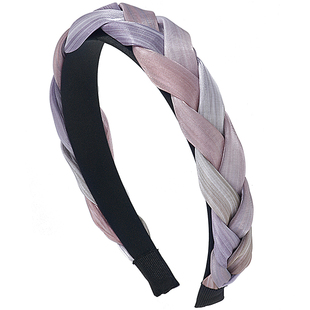 皇家莎莎绢纱渐变麻花发箍优雅气质头箍发卡披肩发洗漱外出发饰女