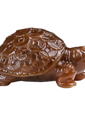 天然和田玉糖料龙龟手把件