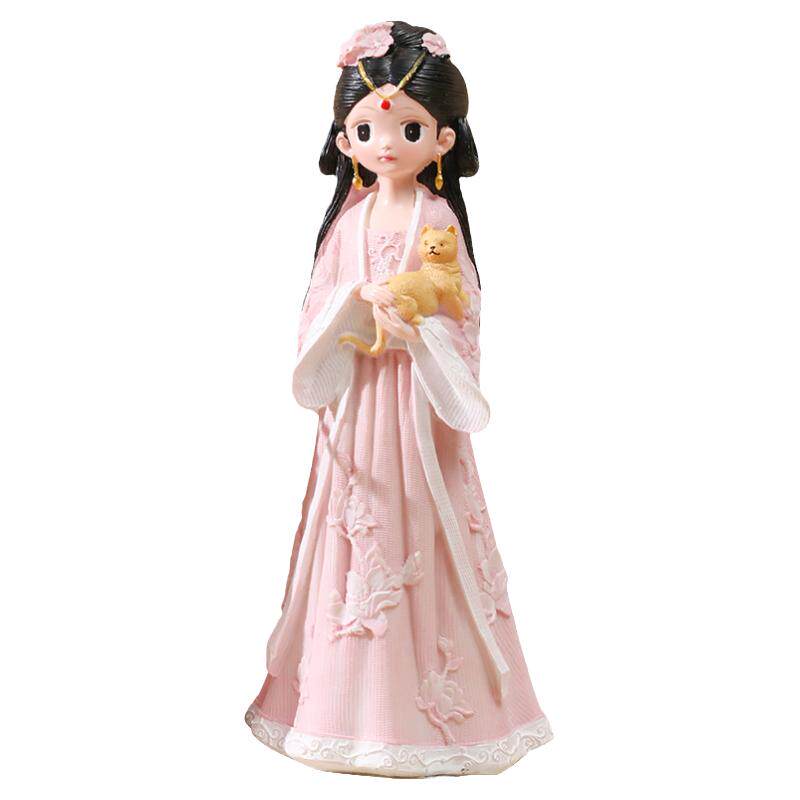 古风汉服少女书桌面小摆件中国风卧室房间女孩装饰品生日礼物女生