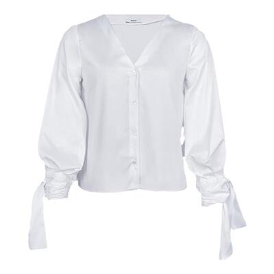 Mordorf纯棉系带设计感白衬衫