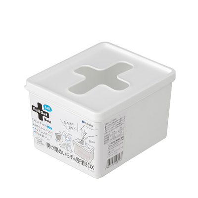 inomata日本产带盖十字口收纳盒