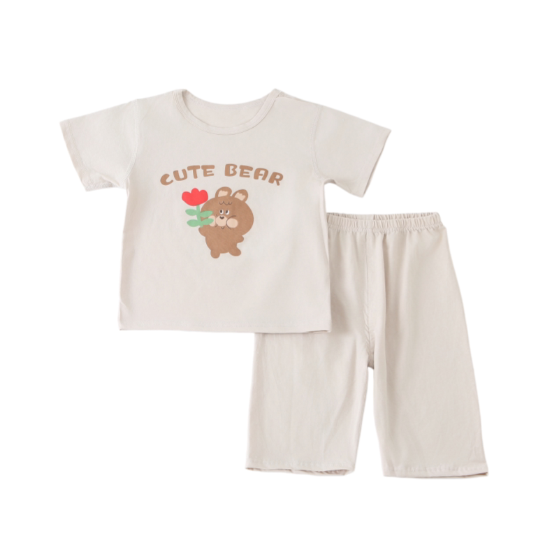 【撤柜专区】品牌专柜  儿童背心套夏季宝宝居家服薄款短袖套装