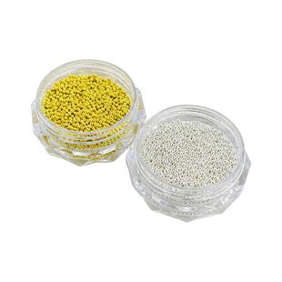 美甲小号钢珠金色银色拼钻钢珠10克5000颗富家千金迷你金银珠子