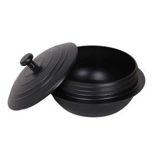 韩式传统焖饭铁锅延边朝鲜族铸铁锅家用东北炖菜锅老式大铁锅加厚